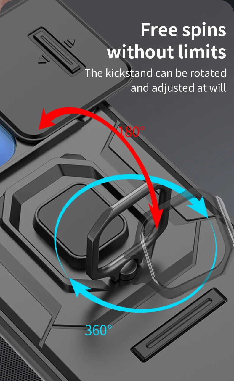 For Xiaomi Redmi 15C 4G 171mm Case Shockproof Armor Magnetic Holder Ring Case For Redmy 15C 15 C Redmi15C 4G Lens Protect Cover