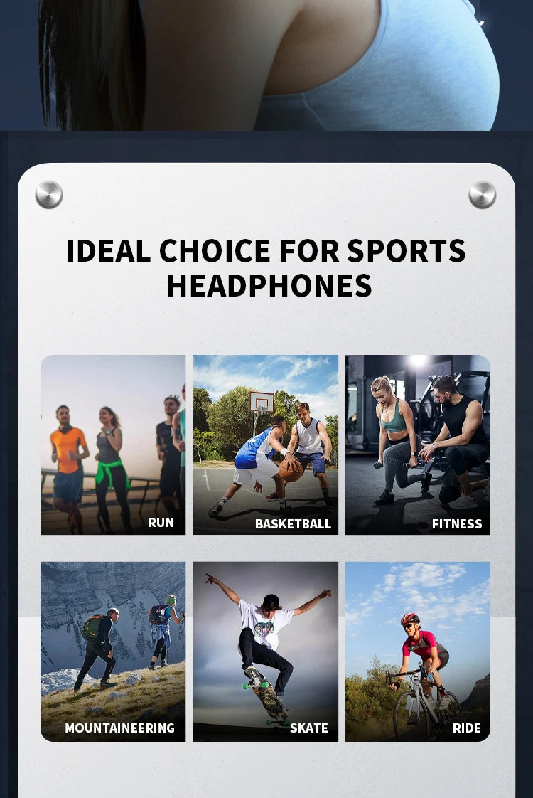 Słuchawki B8 z prawdziwym przewodnictwem kostnym Bluetooth 5.3 Sportowe słuchawki bezprzewodowe z zaczepem na ucho Wodoodporne IPX5 do biegania i jazdy samochodem