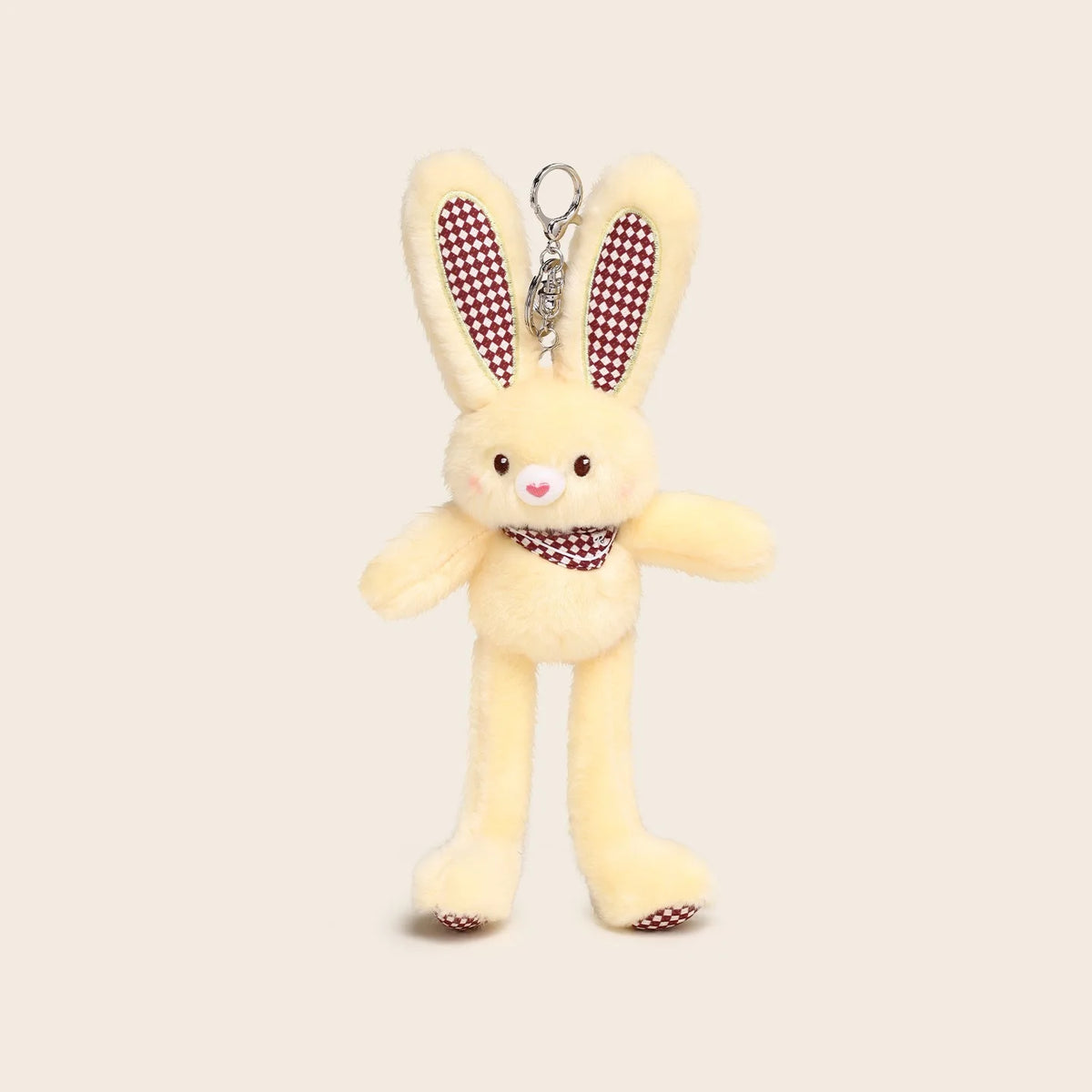 30cm Cute Pull-out Rabbit Plush Toy Keychain Creative Plush Ear Pulling Bunny Pendant Bag Charm Kids Stress Relief Gift