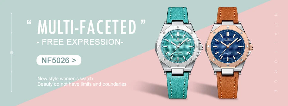 NAVIFORCE Luxury Women Watch Waterproof Dress Wristwatch Stainless Steel Bracelet Strap Elegant Lady Fashion Casual Female Gift