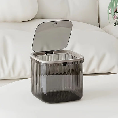 Clear Laundry Capsule Dispenser - Odorless plastic storage container for detergent and dryer sheets, flip-top organizer