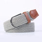 Women Casual Knitted Elastic Belt Pin Buckle Webbing Strap Woven Canvas Braided Stretch  - Belts for Men