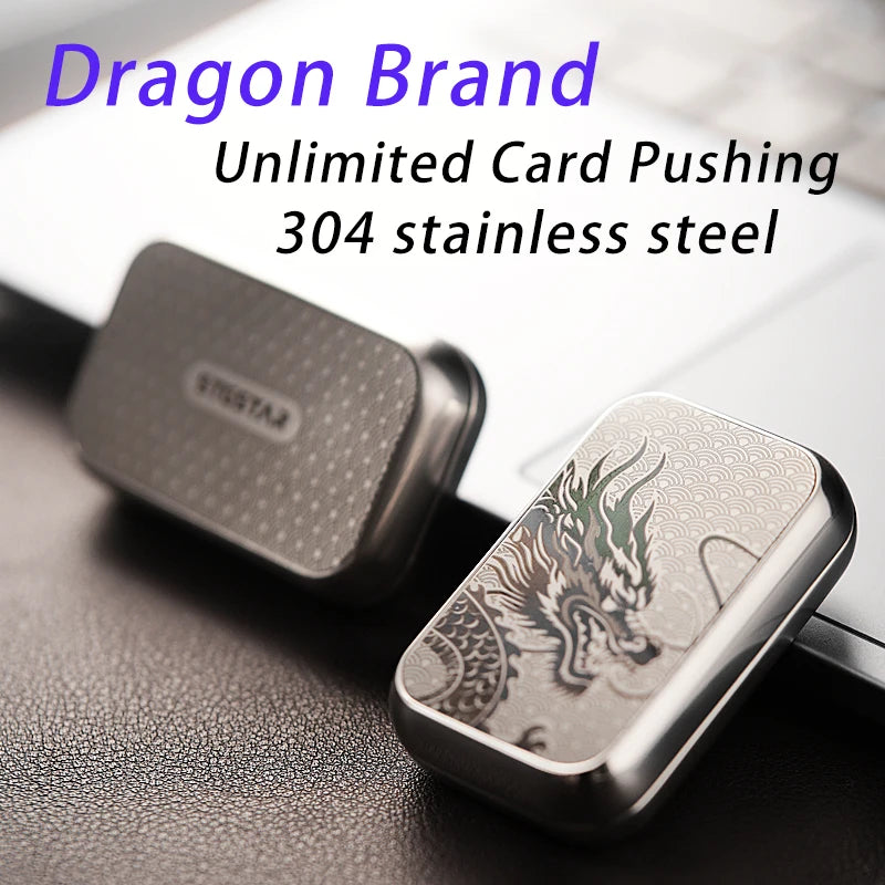 Infinite-Position EDC Mechanical Card-Pushing Metal Fingertip Toys with Magnetic Force Fidget Spinners Stress-Relieving Toys