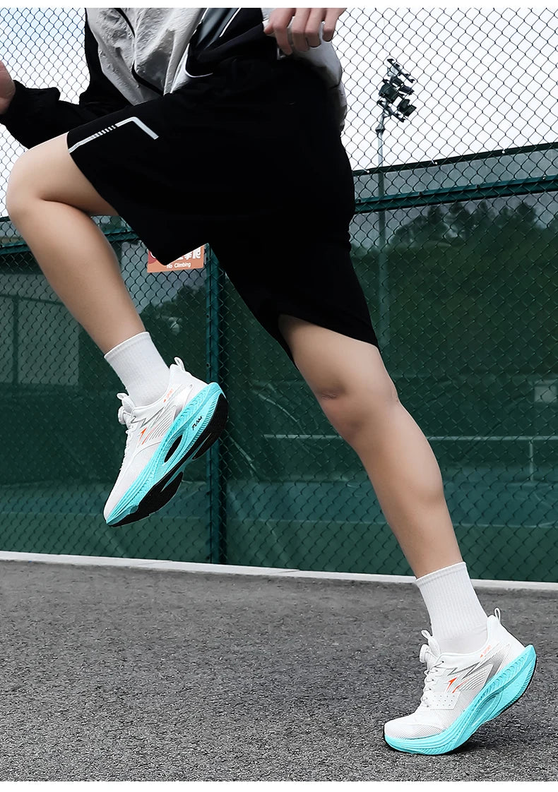 Men's breathable, non-slip, comfortable, shock-absorbing carbon plate running shoes, couple matching sports casual running shoes