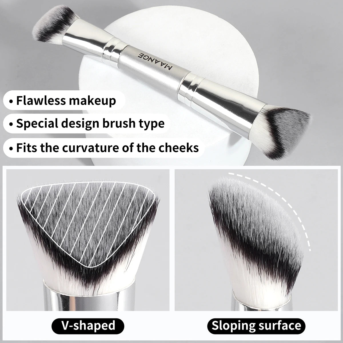 MAANGE NEW 5PCS Makeup Brushes Set Soft Dense Foundation Blush Powder Blending Female Cosmetics Kabuki Beauty Makeup Brush Tools