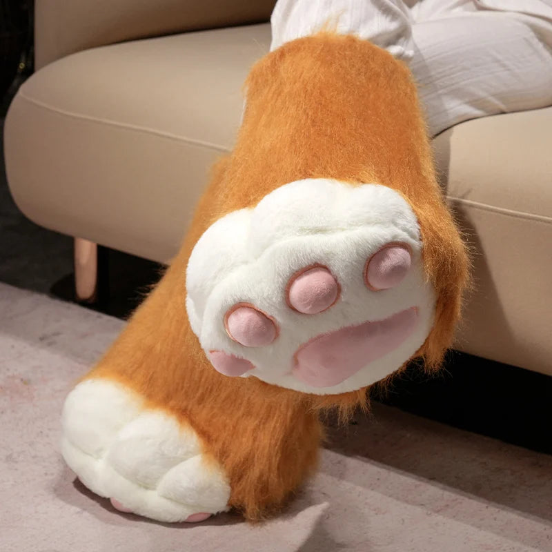 Fursuit Paw Gloves Boots Giant Wearable Wing Accessories Plush Toys Furry Cosplay Cat Bear Shoes Cute Fluffy Animal Manga Party