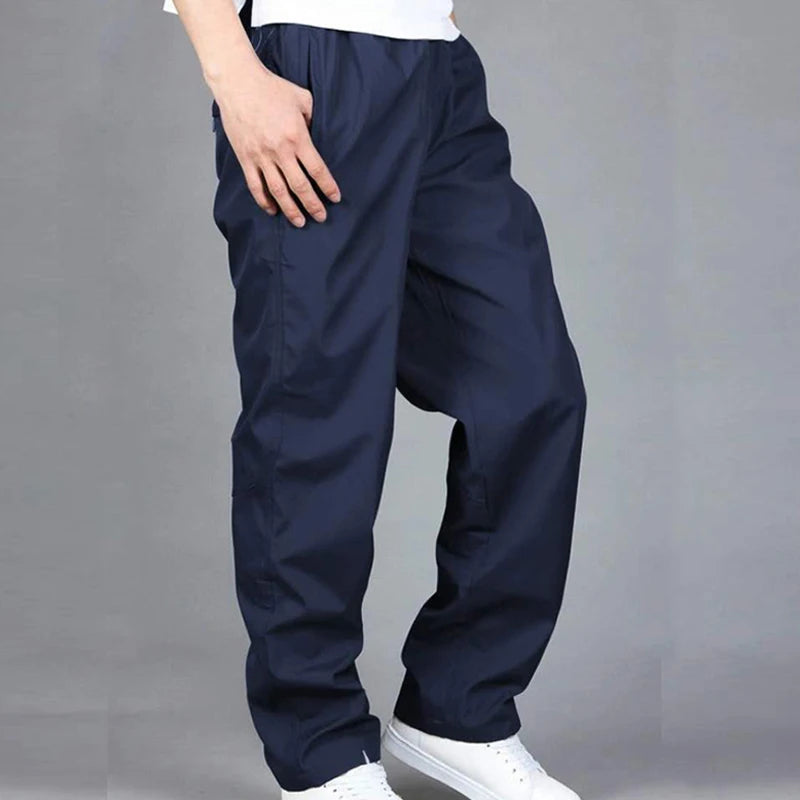 Thin Section Sweatpants Pants Male Spring Summer Casual Trousers Polyester Fiber Loose Plus Size Quick Drying Pants Sportwear