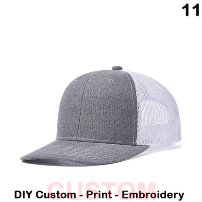 Fedoryn Custom Embroidery Baseball Cap for Men and Women DIY Design Mesh Cap LOGO Print Hat Quality Truck Hat Wholesale Unisex