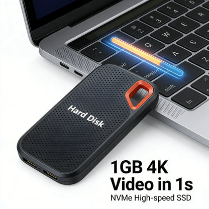 Zewnętrzny dysk SSD 4TB Przenośny dysk półprzewodnikowy USB C Wytrzymała konstrukcja Odporny na wstrząsy Pamięć masowa do pracy w terenie