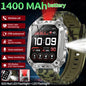 LIGE Wojskowy Inteligentny Zegarek 2.01'' Ekran HD Outdoor Sportowy Męski Zegarek SOS Czerwony Alarm Migająca Latarka Monitor Zdrowia Smartwatch