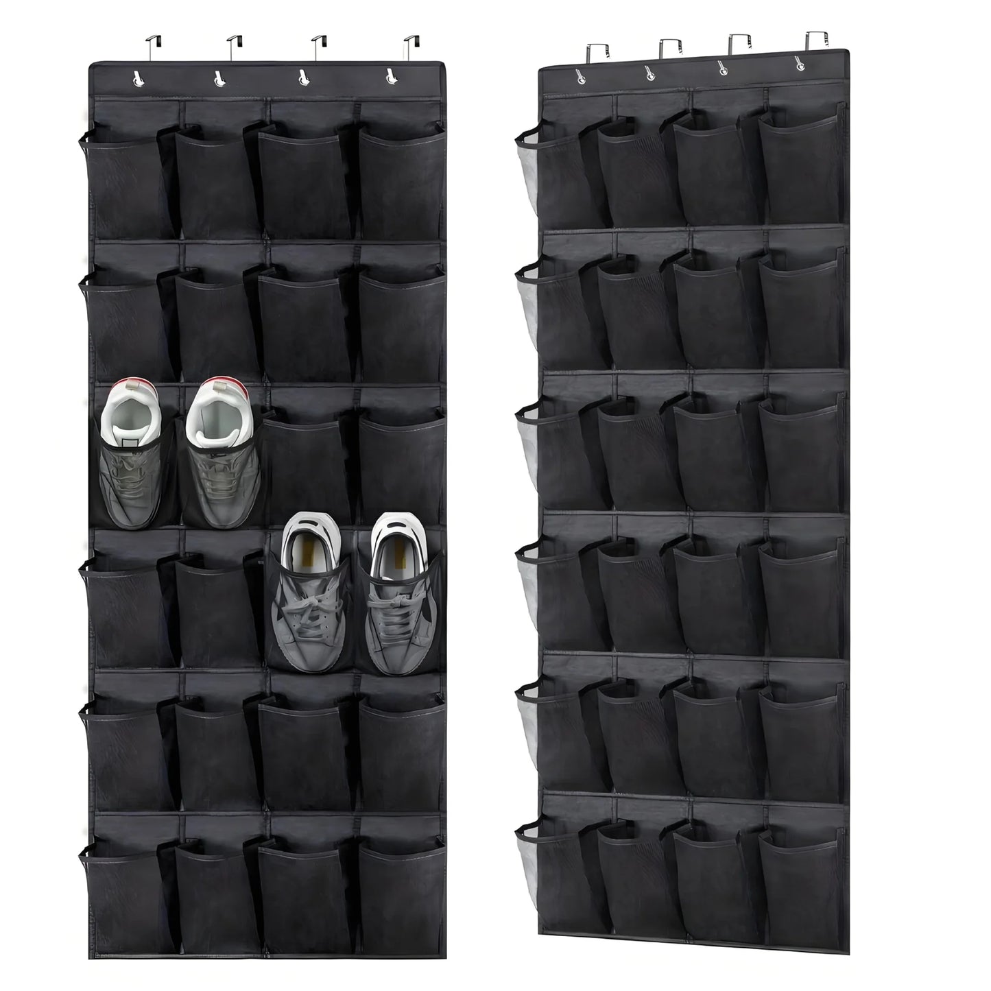 14/24/40 Grids Over The Door Shoe Rack  Mesh Pockets Hanging Shoe Organizer For Closet Hanging Shoe Rack Holder