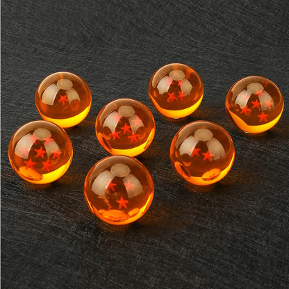Dragon Ball 7Pcs/Set 1:1 Crystal 3.5cm Action Figure Toys Summon Shenron Wishing Collection Anime Model Gift