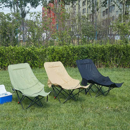 Outdoor folding chair, portable for sitting and lying down, office nap lounge chair with leg dragging, lounge chair