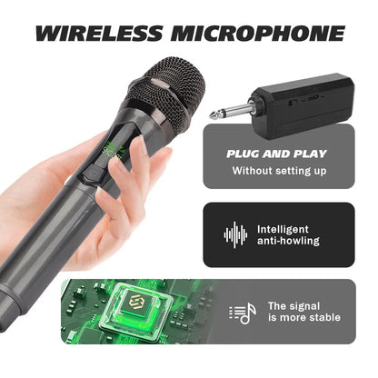 LMBGM W7 2.4G wireless charging handheld microphone system with long battery life for churches, karaoke, outdoor performances