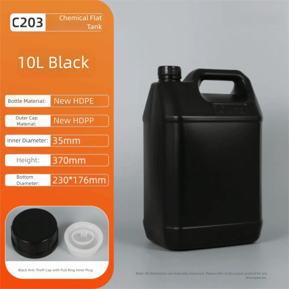 1/2/3/4/5/6/10L Plastic Airtight Bottle with Lid Food Grade HDPE Bucket Sealed Large-Capacity Oil Jerrican Gel Shampoo