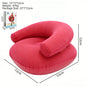 Inflatable Single Person Lazy Sofa U-Shaped Flocking with Armrests And Backrest Portable Outdoor Leisure Bean Bag Chair