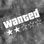 Wanted Star Vinyl Decal - Waterproof Motorcycle Car Scooter Sticker for Fuel Tank Side Panel DIY Decoration