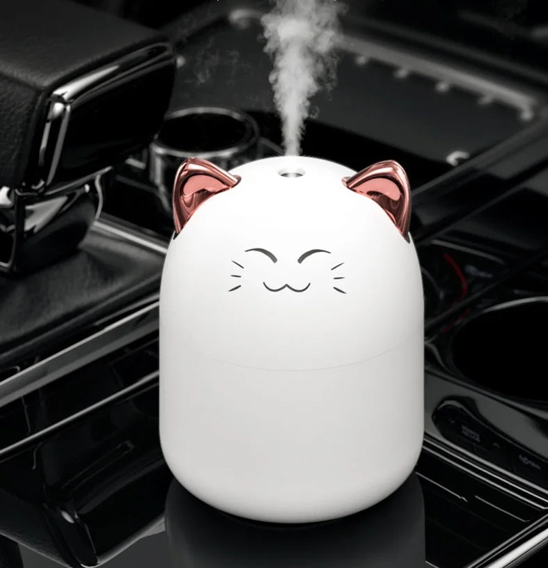 250ml New Desktop Humidifier With Colorful Atmosphere Light Cold Mist Aroma Diffuser Home Bedroom Humidifier Purifies