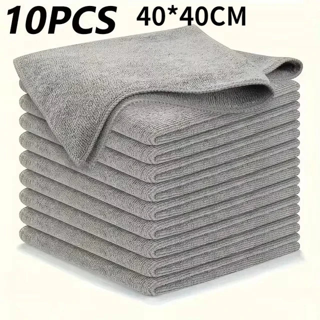 5Pcs Thicken Microfiber Cleaning Cloths Bicycle Car Kitchen Clean Towel Absorbent Soft Stain-removing Cloth Reusable Clean Tools