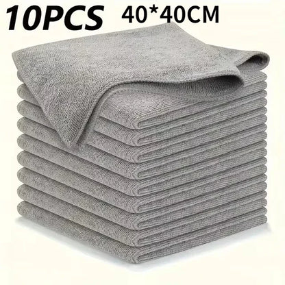 5Pcs Thicken Microfiber Cleaning Cloths Bicycle Car Kitchen Clean Towel Absorbent Soft Stain-removing Cloth Reusable Clean Tools
