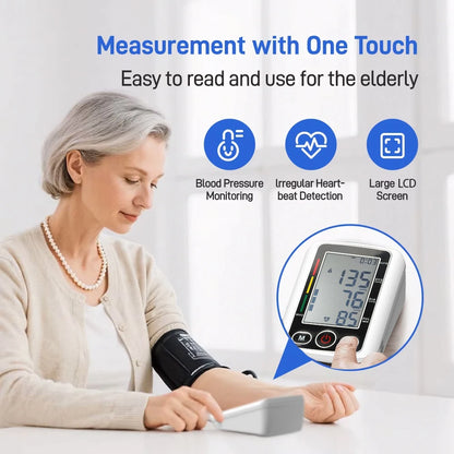 Digital Sphygmomanometer Medical Health Detector Home Upper Arm Blood Pressure Monitor Adult Kid Pulse Monitor Sphygmomanometer
