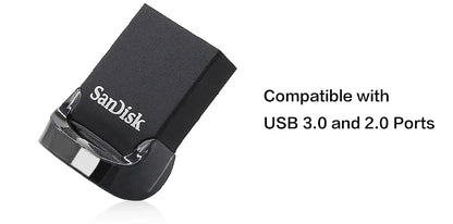 SanDisk Ultra Fit USB 3.2 Pendrive Mini 16GB 32GB 64GB 128GB 256GB 512GB CZ430 Pamięć USB Do 400 MB/s Dysk U