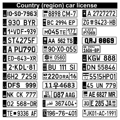 Customized Engraved Name Plate Number Keychain For Car Logo Personalized Anti-lost Keyring Key Chain Ring Best Gift P009C