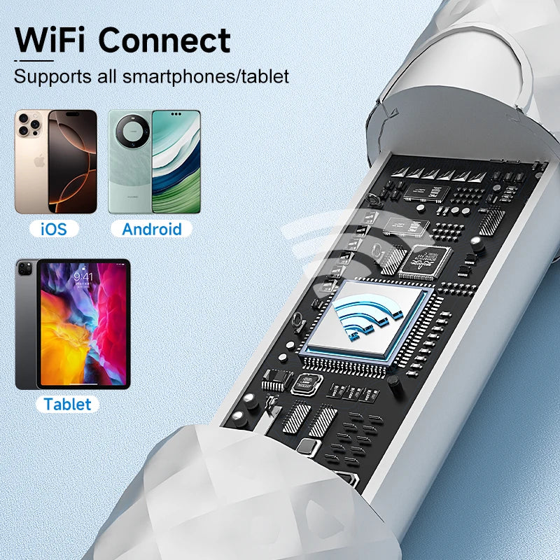 Smart Visual Ear Sticks HD1080P 4.2MM Camera WIFI Ear Pick Ear Cleaner Ear Spoon Wireless Endoscope Health Care Waterproof 6LEDs