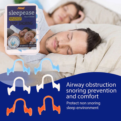 Anti Snore Nasal Dilator Stop Snoring Silicone Nose Clip Sport Easy Breath Nasal Clip Stop Snoring Aid Device Improve Sleeping
