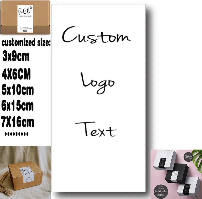 50-100PCS personalized for thank-you gifts, wedding decorations, birthdays, baptism, company logo stickers, editable packaging,