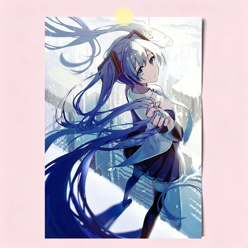 24 Styles Hatsune Miku Anime Poster MIKU Magazine Bedroom Dormitory Studio Decorative Painting Photography Wallpaper DIY Gifts