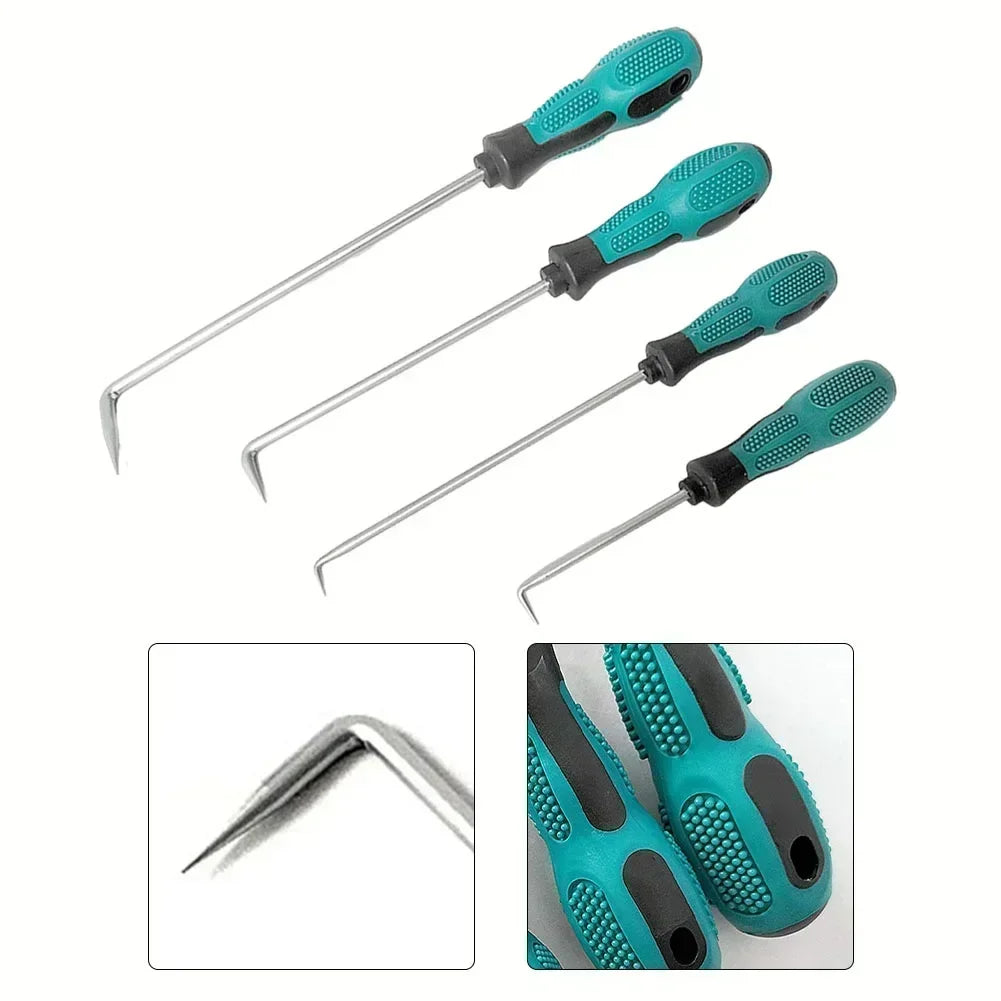 1pc 90 Degree Car Pick Hook Tool O Ring Oil Seal Gasket Puller Remover For Separating Wires Removing Small Fuses Pick Hooks Tool