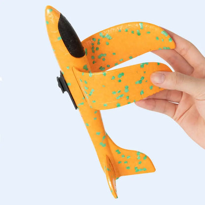 Outdoor Catapult Plane Toy for Kids One Click Ejection Foam Glider Airplane Shooting Game Sports Toys Gift for Boys Girls