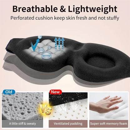 3D Soft Breathable Sleep Eye Mask 100% Blackout Zero Eye Pressure Plane Travel Eye Covers Sleeping Aid Eye Sleep Masker Eyepatch