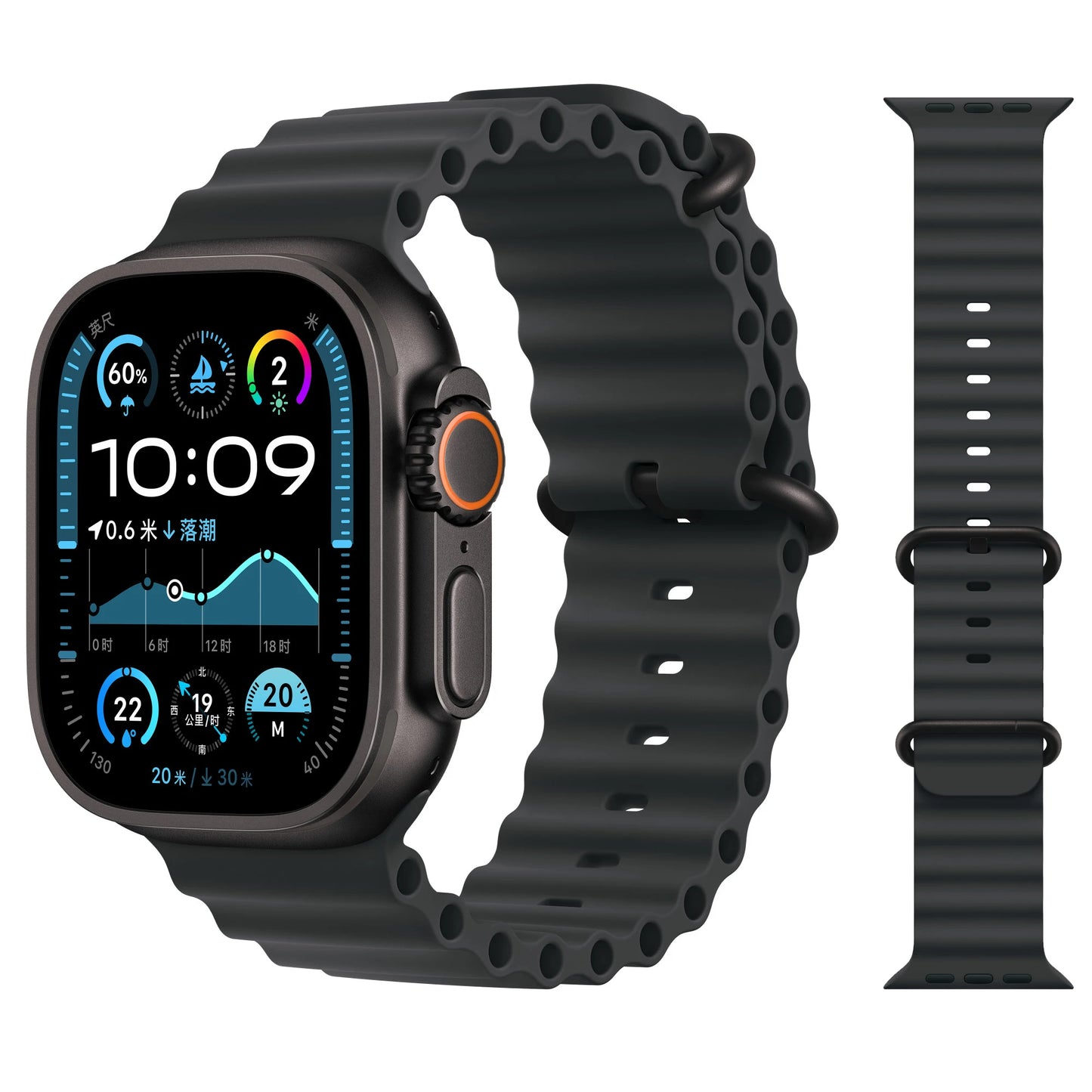 Ocean Strap for apple watch Band 44mm 40mm 45mm 41mm 49mm 46mm silicone correas bracelet iWatch series 7 5 6 3 se 8 Ultra 2 9 10