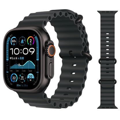 Ocean Strap for apple watch Band 44mm 40mm 45mm 41mm 49mm 46mm silicone correas bracelet iWatch series 7 5 6 3 se 8 Ultra 2 9 10