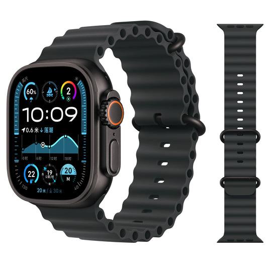 Ocean Strap for apple watch Band 44mm 40mm 45mm 41mm 49mm 46mm silicone correas bracelet iWatch series 7 5 6 3 se 8 Ultra 2 9 10