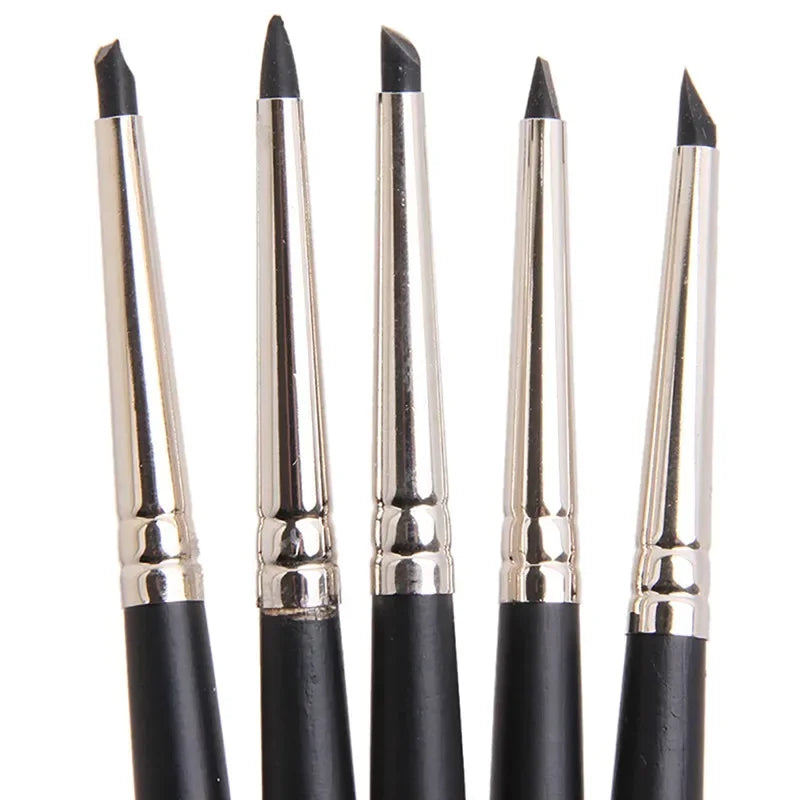 5PCS Silicone Clay Sculpting Tool For Brush Modeling Dotting Nail Art Pottery Clay Tool New DIY Carving Sculpting Tools 2025
