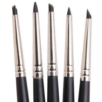 5PCS Silicone Clay Sculpting Tool For Brush Modeling Dotting Nail Art Pottery Clay Tool New DIY Carving Sculpting Tools 2025