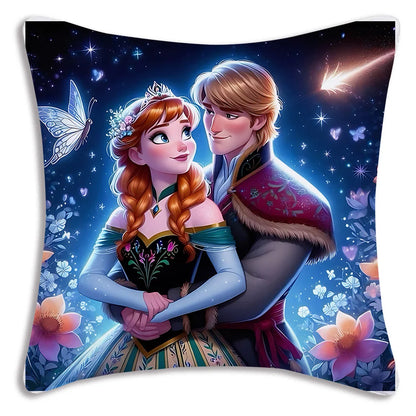 Cute Cartoon Frozens Elsas Pillow Covers Cartoon Sofa Decorative Home Double-sided Printing Short Plush Cute Cushion Cover