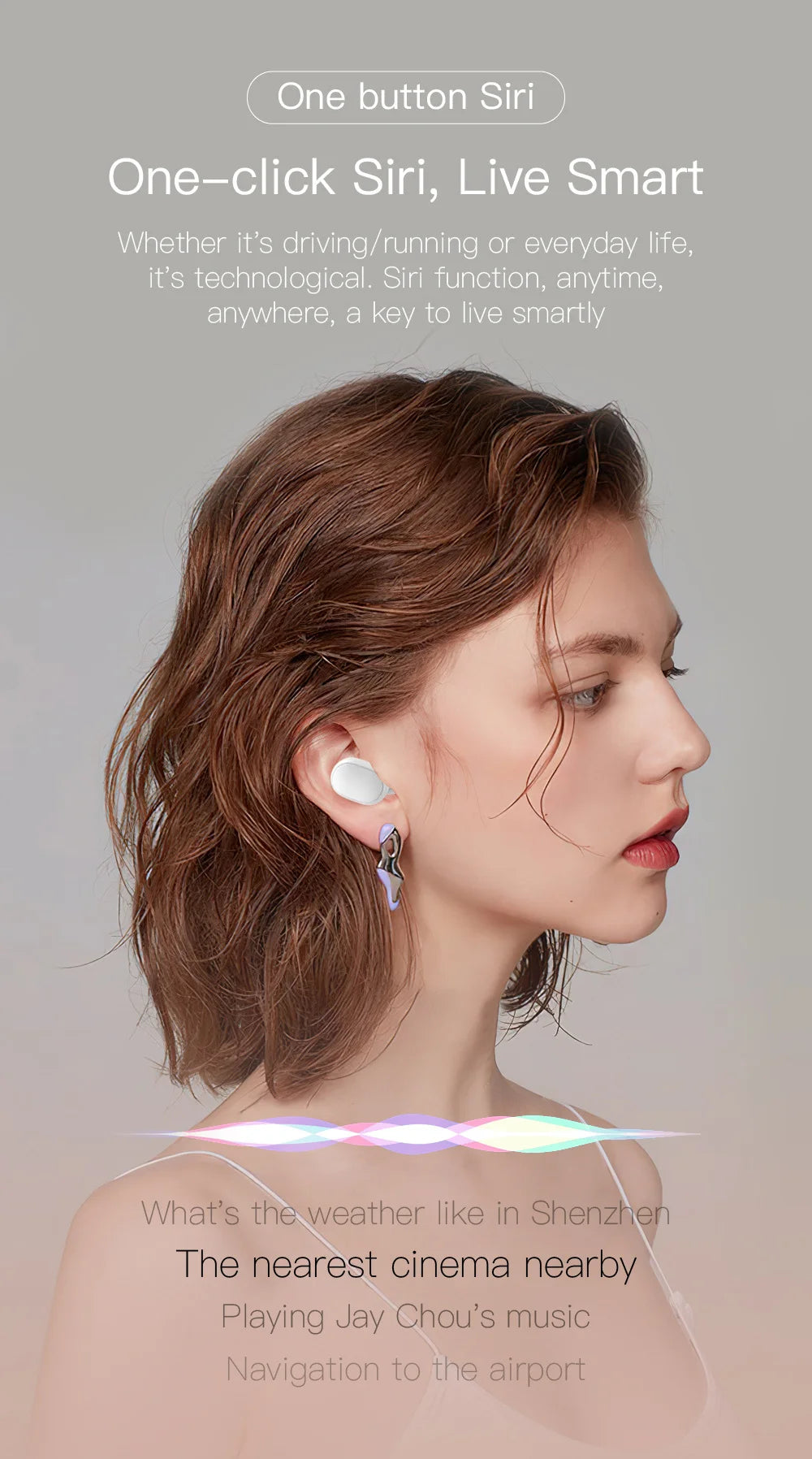 E6S Bluetooth 5.3 TWS Earbuds Noise Cancelling Wireless Headphones, HD Mic, Deep Bass, One-Step Pairing for Gaming & Calls