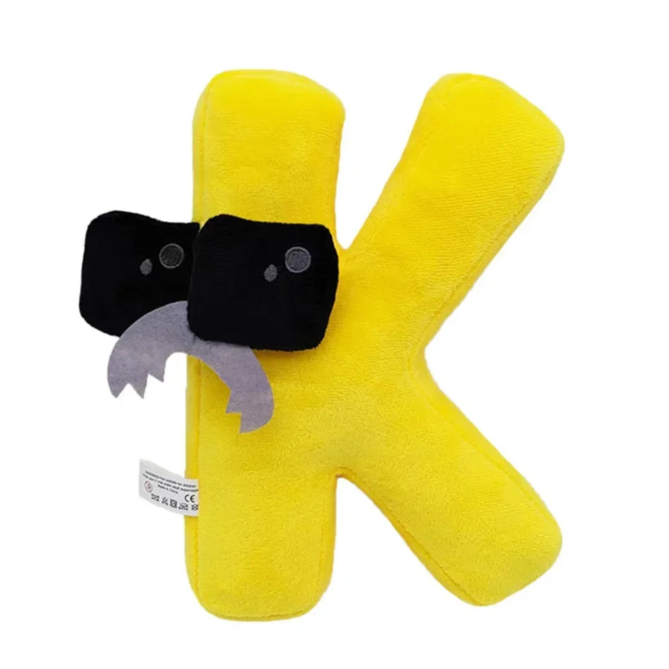 T Alphabet Lore Plush Toys Anime Doll Kawaii 26 English Letters Stuffed Toys Kids Enlightenment Montessori Plush Toy Doll Gifts