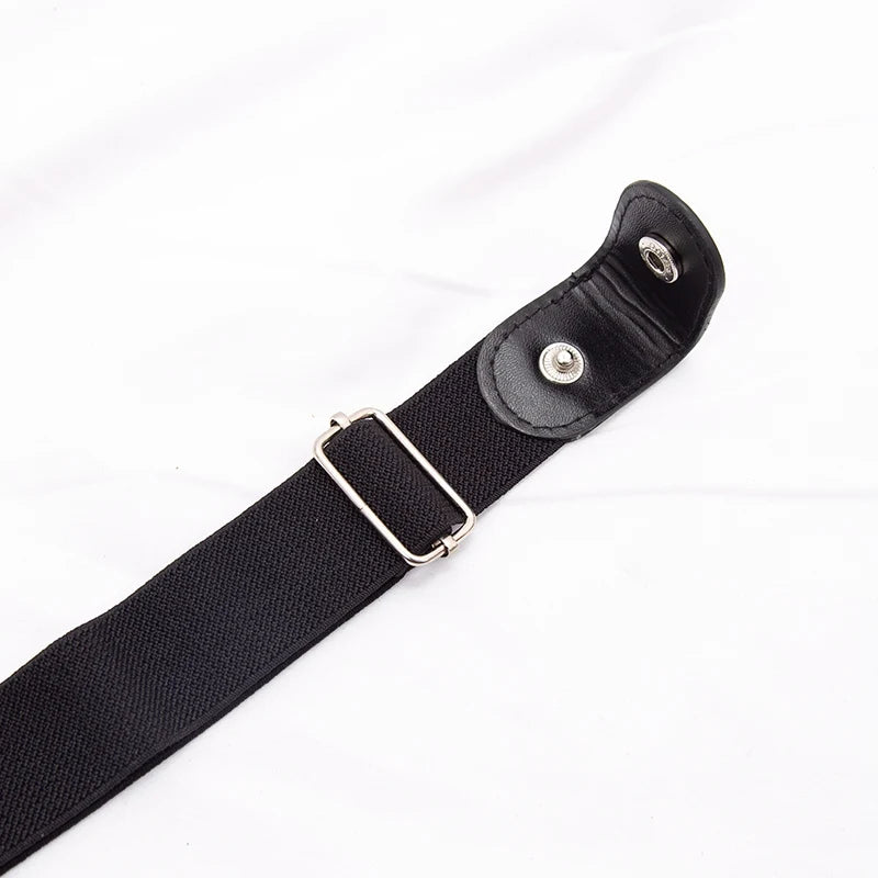 New Adjustable Belts for Women Buckle-Free Waist Jeans Pants No Buckle Stretch Elastic Waist Men Canvas Belt Lazy Invisible Belt