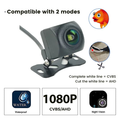Car Rear View Camera AHD CVBS Convert Auto Parking Monitor Waterproof Vehicle Cam Backup Reverse HD Video Night Vision Reversing