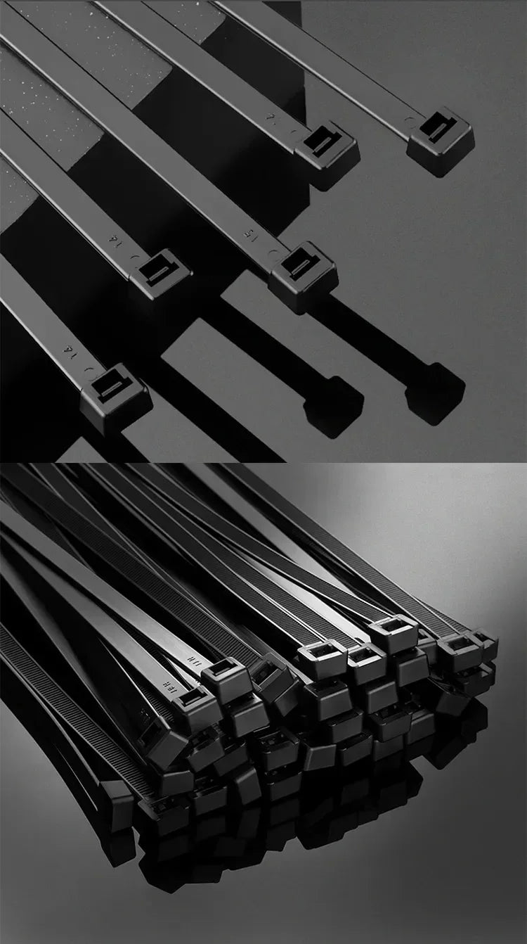Self-locking plastic nylon tie Black 5x300mm cable tie fastening ring 8*500mm cable tie zip wraps strap nylon cable tie 5*300mm