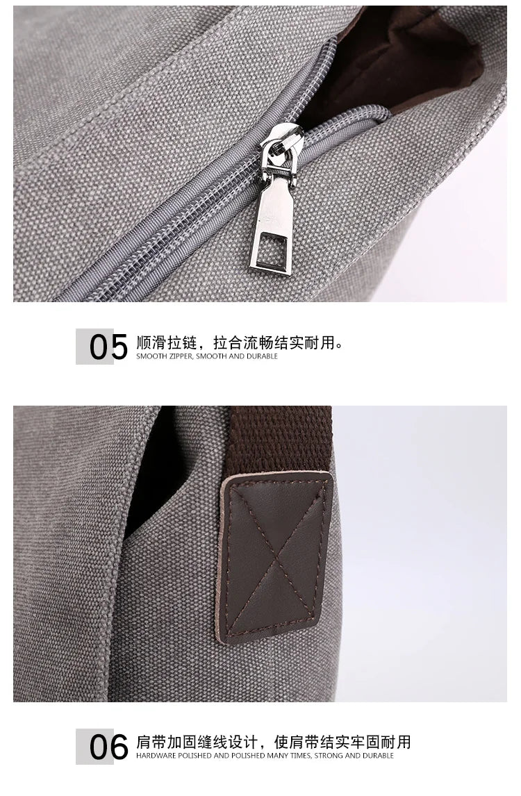 Men's multi-functional shoulder bag, leisure large capacity business travel bag, fashionable storage sling bag
