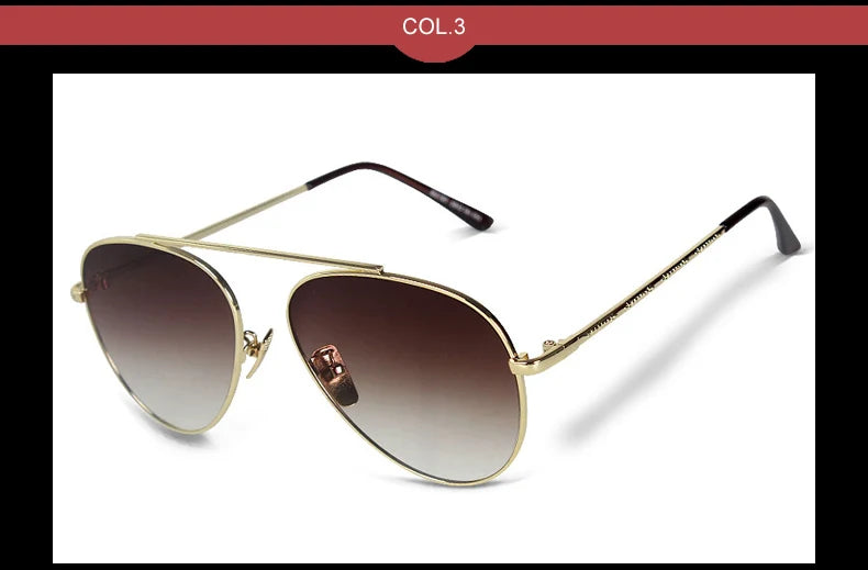 TAGION Brand New Men's Pilot Sunglasses Women Men Alloy Frame Fashion Sunglasses Driving Lenses Unisex Eyewear 2767