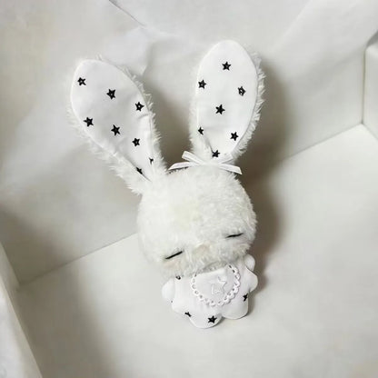 New Kawaii New Mini Angel Bunny Plush Keychain Cute Soft Rabbit Stuffed Toy Hanging Pendant