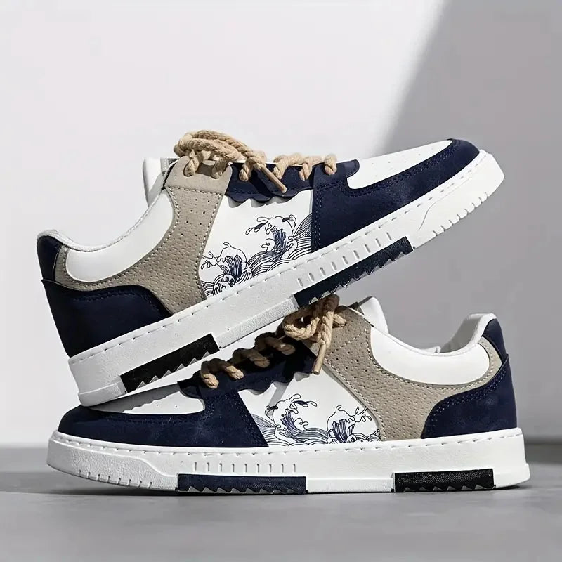Fashionable Multifunctional Anti Slip and Wear-Resistant Casual Skateboarding Shoes Designed Specifically for Men, Men's Lightwe