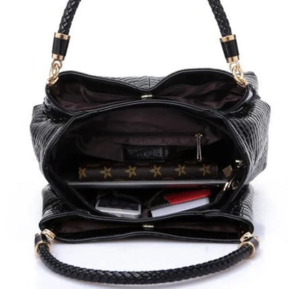 Luxury Ladies Hand Bags Purse Fashion Shoulder Bags Bolsa Sac Crocodile Famous Designer Brand Bags Women Leather Handbags